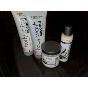 Eden Body Works Coconut Shea Set of 4 Body Wash, Lotion, CoWash, Conditioner
